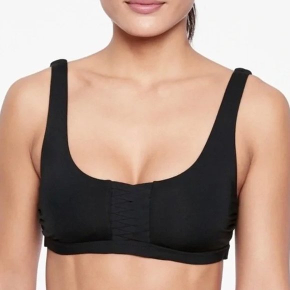Athleta Swim New Athleta Adriata Bikini Swim Top Workout Black